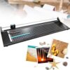 MXJCKSOQ Heavy Duty Rotary Paper Trimmer - Precision Manual Guillotine Cutter for Crafting, Photos, Film, Cards, Office Use, Scrapbooking & Professional Projects (24)