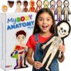 MyBODY Large Human Body Anatomy Model for Kids & Teens - Bottom-to-Top Magnetic Assembly Toy & Educational Learning Kit with Skeleton Base, 7 Puzzle Layers incl. Muscular, Digestive & Nervous Systems