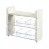 MYCENSE Storage Shelf Tea Packet Organizer Coffee Pod Holder Countertop Rack With Transparent Bins Saving Three Layer Design Suitable for office breakroom home use, Cream, Cream