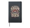 My Favorite Sailor Calls Me Dad Ocean Boat Captain Dad Hardcover Journal, Black