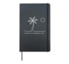 Myrtle Beach Souvenir Gifts Men Women Minimalist Palm Tree Hardcover Journal, Black