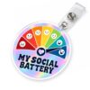 My Social Battery Badge Reel Funny Introvert Mood Badge Holder