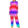 MZERSE Fashion Loungewear Set Womens Long Sleeve Mexican Stripes