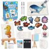 MZYTOZA Magic Foam Texture Painting Kit - 3D Art Craft Magic Puffs Paint Kit, 15 Mess-Free Paint by Number Craft for Kids (Blue)