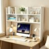 NABOOJ Desktop Bookshelf Organizer, Open Storage Desk Top Shelves with 7 Compartments, Countertop Display Rack for Books, Stationery, Plants
