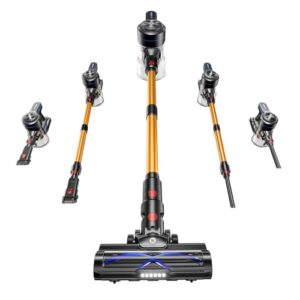 NADALY Cordless Vacuum Cleaner, 580W 50KPa Self-Standing Stick Vacuum with 65-Min Runtime, Anti-Tangle Brush, 1.8L Large Dust Cup, Lightweight Vacuum Cleaners for Home Hardwood Floor Carpet Pet Hair
