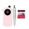 Nail Buffer Drill, Electric Nail Drill, 35000 RPM Portable with LCD Display, Rechargeable Acrylic Gel Polish Sander for Training and Home Use
