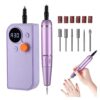 Nail Buffer Drill, Electric Nail Drill, Bit Manicure Sander Set Professional File Polish Remover Rechargeable for Training and Home Use