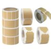 Name Tags Stickers 10Roll Kraft Paperblank Can Write Name Self-Adhesive Sealing Gift Stickers Home Packaging Seal Labels Rectangle(C - 250 Pcs)