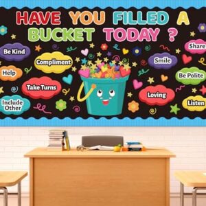 Naozinebi Positive Bulletin Board Set Motivational Classroom Decorations Inspirational Bucket Cutouts Colorful Crafts for Teachers Students Back to School Kindergarten Wall Door Decors Party Supplies