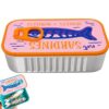 narauti Sardine Can Jewelry Box, Mini Fish Tin Travel Jewelry Case, Portable Jewelrys Organizer with Fish Bone Chain Holder for Rings Earrings Necklace, Cute Vintage Storage Container Gift (#C)