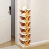 Narrow Corner Shoe Rack - Vertical Storage Organizer for Entryway, Stackable Design for Hall, Bedroom Corners, Efficient Storage Solutions for Small Spaces