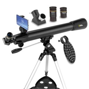 National Geographic 70mm Astronomical Refractor Telescope with Fully Coated Optics Adjustable Tripod and Astronomy App for Young Astronomers and Adult Sky Watchers