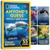 National Geographic Anyone's Guess Ocean Animals Trivia Cards - Kids Trivia Card Game with 55 Jumbo Cards, Animal Games, Kids Trivia Game