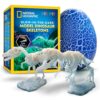 National Geographic Glow-in-The-Dark Dinosaur Skeleton Model Building Kit – Build Replica Velociraptor & T. rex Bones, Educational Dinosaur Egg Activity Kit, Fossils for Kids 5-7