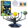 National Geographic Glow-in-the-Dark Solar System Model Kit for Kids - Build & Paint a 3D Planetary Model with Movable Arms, STEM Projects for Kids Ages 8-12, Space Themed Bedroom Decor