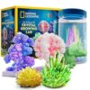 National Geographic Ultimate Crystal Growing Kit – Grow 5 Types of Crystals Including Glow in the Dark, Dinosaur Figure, Underwater Crystals & Crystal Trees with Learning Guide, STEM Science Kit