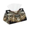 Native American Falcon Mandala Rectangular Leather Tissue Box Cover, Modern Pu Leather Tissue Box Cover, Suitable For Tissue Box Holders In Living Rooms, Offices, And Bathrooms.
