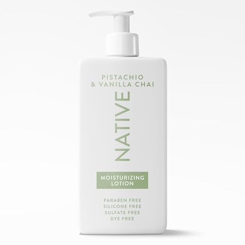 Native Moisturizing Hand & Body Lotion Contains Naturally Derived Plant-Based Moisturizers for Women and Men, Dermatologist Tested for Sensitive Skin, Pistachio & Vanilla Chai Scent, 16.5 fl oz