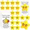 Natonhi 100 Pack Back to School Gifts for Students, Yellow Smile Squeeze Star Squishy Stress Balls Bulk with Blessing Cards for First Day of School Classroom Prizes Party Favors Exchange Gifts