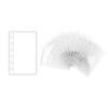 NatSumeBasics 12 A7 Binder Pockets Clear Planner Inserts 2.5"x5" Sheet Protectors a7 Cash Envelopes for 6-Ring Binders Organizer Photos Cards Bills