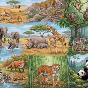 Nattork Jigsaw Puzzles 1000 Pieces for Adults, Families (Animal Family) Pieces Fit Together Perfectly