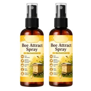Natural Outdoor Bee Attractant Spray, Bees Attractant for Garden, Beehives, Flowers & Fruit Trees, Easy Spray Application (2 Pcs)