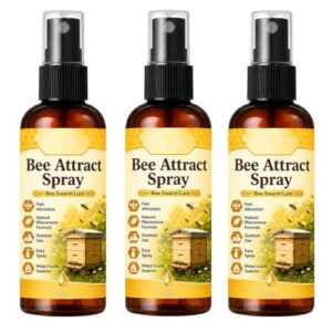 Natural Outdoor Bee Attractant Spray, Bees Attractant for Garden, Beehives, Flowers & Fruit Trees, Easy Spray Application (3 Pcs)