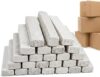 Natural White Slate Pencils 40 Pack | Stone Writing Chalk | Dust-Reduced | School, Classroom & Home Learning Supplies
