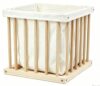 Natural Wooden Storage Bin, Washable Fabric Lining, Multi-Purpose Home Organizer Basket