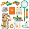 NAUGHTY PANDA Kids Explorer Kit & Bug Catching Kit, 27 Pcs Outdoor Exploration Kit for Kids - Nature Adventure Toy for Hunting, Hiking, Camping, Kid Binoculars Toy Set for 3-12 Years Old Boys & Girls