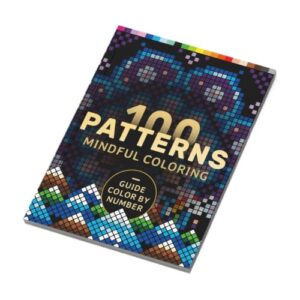 NDEMl 100 adult coloring books with numbered designs, totaling 204 pages