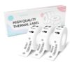 NDYIN Labels N12 Label Maker Tape, Label Printer Paper, 14x40mm (0.55"x1.57"), Black on White Sticker Thermal Paper Self-Adhesive, Compatible with N12 Label Printer, 180 Labels/Roll, 3-Roll