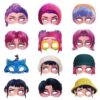 NEANNGOO 12Pcs Cartoon Mask Party Supplies, Cartoon Themed Party Favor Masks Ideal for Birthday Halloween Party Photo Booth Decorations