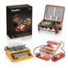 NecyBrik Retro Building Block Toy Set - 3-in-1 Vintage Game Console, Typewriter & Record Player Model Kit, Creative Collectible Decor Gift for Gamers & Adults (726 Pieces)