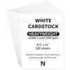 Neenah White Cover Cardstock, 110 lb. Heavyweight Cover Stock, 185 Sheets, 94 Brightness, 8.5" x 11", Ideal for Invitations & Cards (91346)