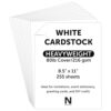 Neenah White Cover Cardstock, 80 lb. Heavyweight Cover Stock, 255 Sheets, 94 Brightness, 8.5" x 11", Ideal for Invitations & Cards (91308)