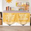 NEFMGEG 319-ZF-GZL-Classroom Cabinet Curtains for Classroom Shelves