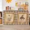 NEFMGEG 332-ZF-GZL-Classroom Cabinet Curtains for Classroom Shelves