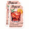 Negroni Cocktail Magnets - Bar Cart Decor - Drink Recipe Magnets - Mixology Magnet Set - 2 Pack - 5" Design - Sticks to Fridges, Lockers, Toolboxes & More - Made in USA - AQM29559