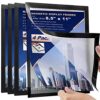 Nellvita 4Pcs Magnetic Signs Holder, For 8.5" x 11" Letter, Sturdy PVC Magnetic Document Holder, Magnetic Picture Poster Frame, Can Self-Adhesive Wall/Door/Window or Magnetic for Refrigerator