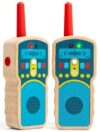 Nene Toys Wooden Walkie Talkies for Kids – Real 2-Way Radios with 500m Range – Easy Push-to-Talk, One-Channel Use – FSC® Beechwood, Safe & Durable – Indoor/Outdoor Fun, Gift for Boys & Girls Ages 3–8