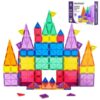 NEOROD Magnetic Tiles Travel Set - 72 PCS Regular & Mini Mixed Building Tiles - STEM Educational Toys for Toddlers & Kids - Portable Storage Box for Outing - Birthday Gift for Boys Girls