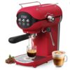 Nesskoko Espresso Machine with Steam Milk Frother Semi Automatic 20 Bar Compact Red with Toggle Switch for home Cafetera Espresso, Latte, Cappuccino, Americano, Macchiato