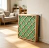 Nested Fiberglass HVAC Air Filter, AAF Flanders 20x25x1 MERV 1 Furnace Filter 4-Pack, Low Pressure Drop Energy Efficient AC Air Filter with Sturdy Chipboard Frame for System Replacement