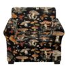 NETILGEN Mushroom Leaf Print 2 Pieces Sofa Slipcovers Armchair Cushion Couch Protector Dust Covers Stretchy Sofa Cushion Couch Covers with Elastic Bottom Home Living Room Decor