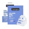 Neutrogena Collagen Bank Glass Skin Hydrogel Face Mask, Visibly Firming, Hydrating Mask with Collagen, Micro-Peptide and Niacinamide, Visibly Plumps, Smooths Skin, Travel Skin Care Essentials, 4 Count
