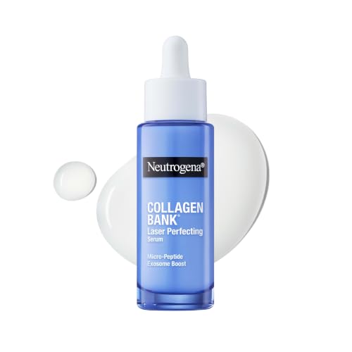 Neutrogena Collagen Bank Laser Perfecting Face Serum, Micro-Peptide, Exosome, PHA, Niacinamide, 5-in-1 Benefits, Visibly Plump, Smooth, Glow, Even Tone, Support Collagen, Daily Anti-Aging, 1.0 Fl. Oz