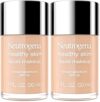 Neutrogena Healthy Skin Liquid Foundation Makeup with Broad Spectrum SPF 20 Sunscreen, Lightweight, Medium Coverage Makeup with Sunscreen and Pro-Vitamin B5, Caramel 105, 1 fl. oz (Pack of 2)