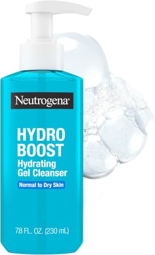 Neutrogena Hydro Boost Hydrating Face Wash & Makeup Remover, Gentle Facial Cleanser Gel with Hyaluronic Acid, Locks Moisture for Soft Supple Skin, Hypoallergenic, Oil-Free, Soap-Free, 7.8 fl oz